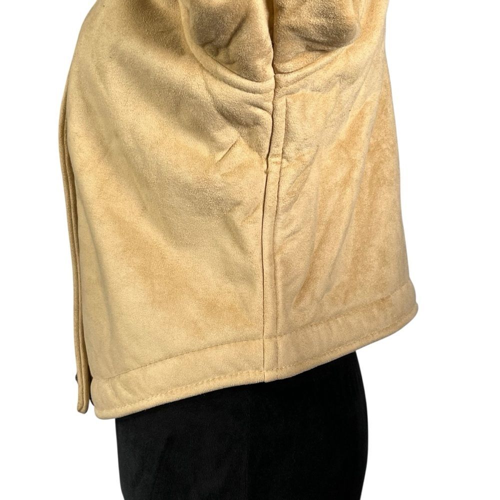 County Clothing Company Tan Western Jacket Faux Suede Shearling Sherpa Cropped - Picture 9 of 16